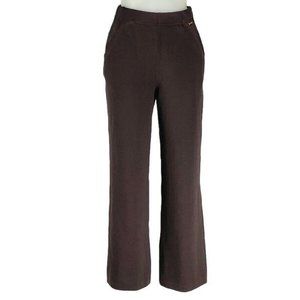 ST JOHN SPORT ESSENTIALS Marie Gray Pants Classic Knit Brown Women's Size S